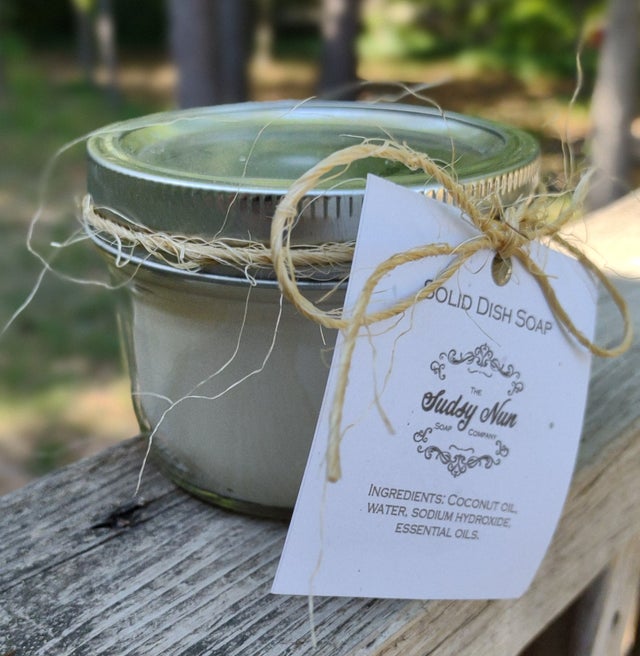 Dish Soap in Mason Jar by The Sudsy Nun Soap Company
