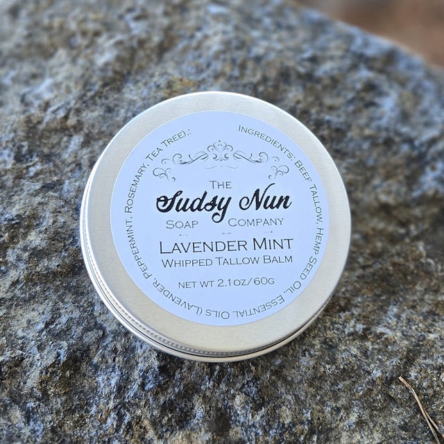 Lavender Mint Whipped Tallow Balm by The Sudsy Nun Soap Company